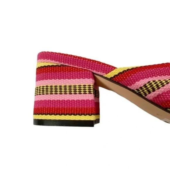 Chelsea & Violet Sandals Gia Knot Stripe Fabric Mules Size 5.5 NWT - Picture 10 of 13